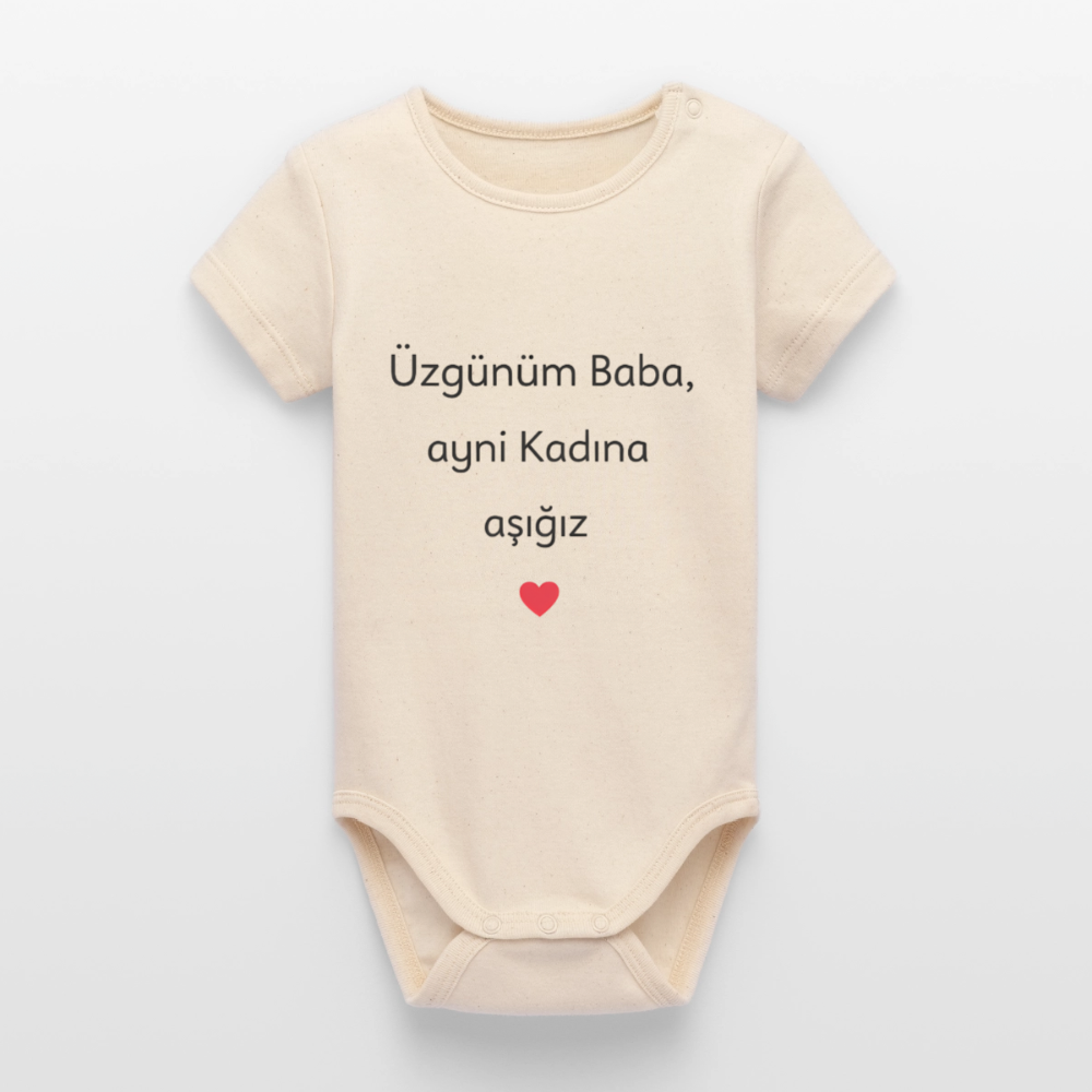 Üzgünüm Baba, ayni Kadina aşığız -  Kurzarmbody - soft Ecru