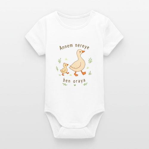 Annem nereye, ben oraya - Kurzarmbody - white