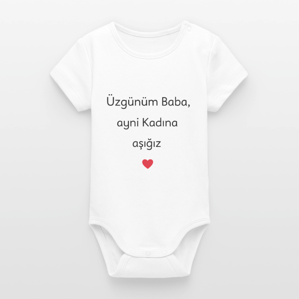 Üzgünüm Baba, ayni Kadina aşığız -  Kurzarmbody - white