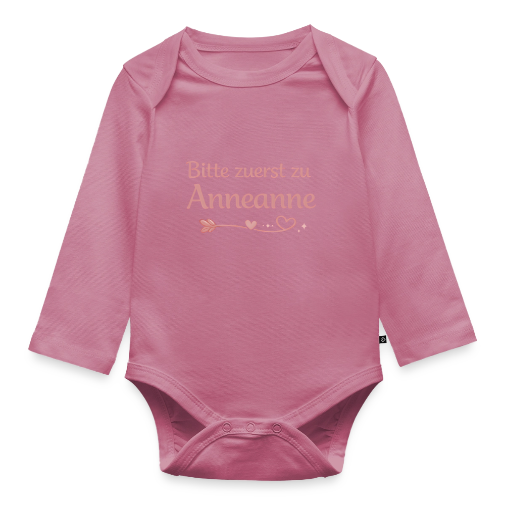 Bitte zuerst zu Anneanne - Langarmbody - mauve