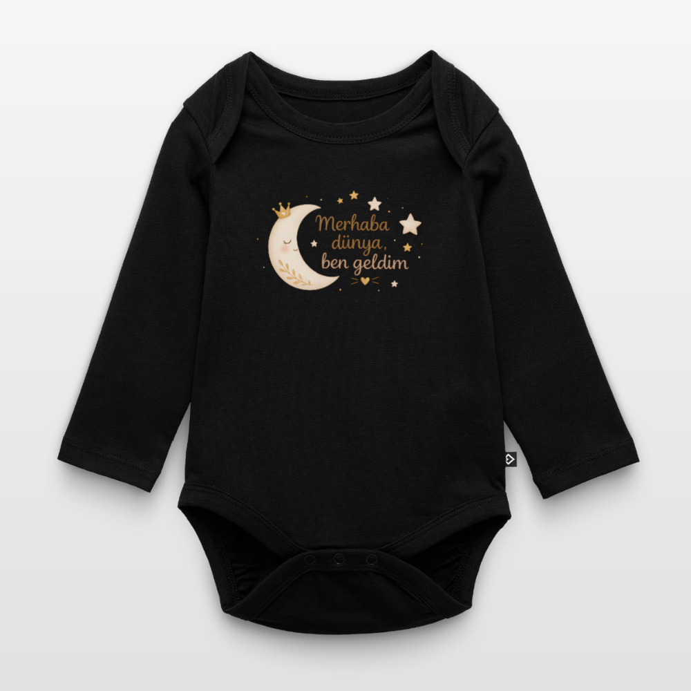 Merhaba Dünya- Langarmbody - black