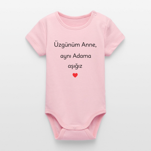 Üzgünüm Anne, ayni Adama aşığız - Kurzarmbody - cotton pink
