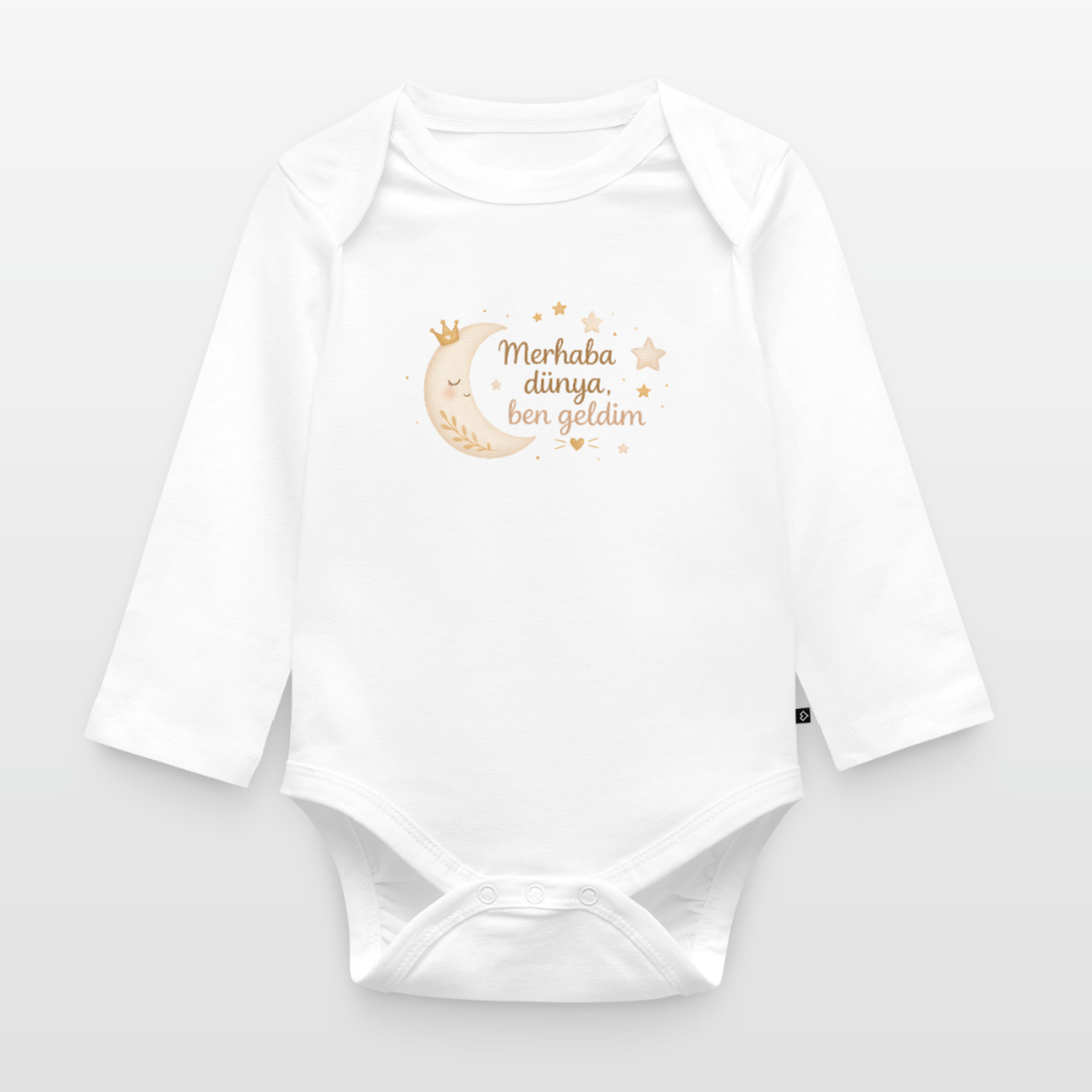 Merhaba Dünya- Langarmbody - white