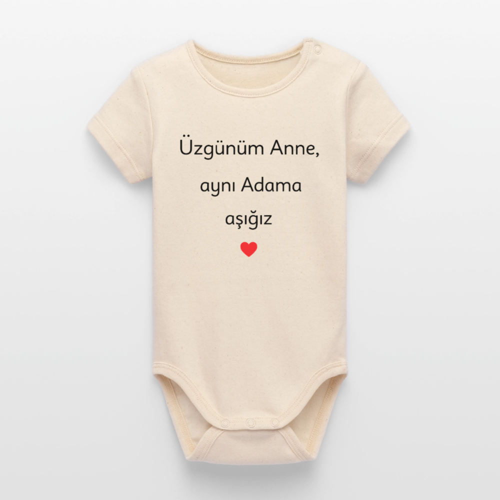 Üzgünüm Anne, ayni Adama aşığız - Kurzarmbody - soft Ecru