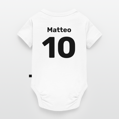Organic Short-sleeved Baby Bodysuit - Weiß