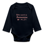 Bitte zuerst zu Anneanne - Langarmbody - navy