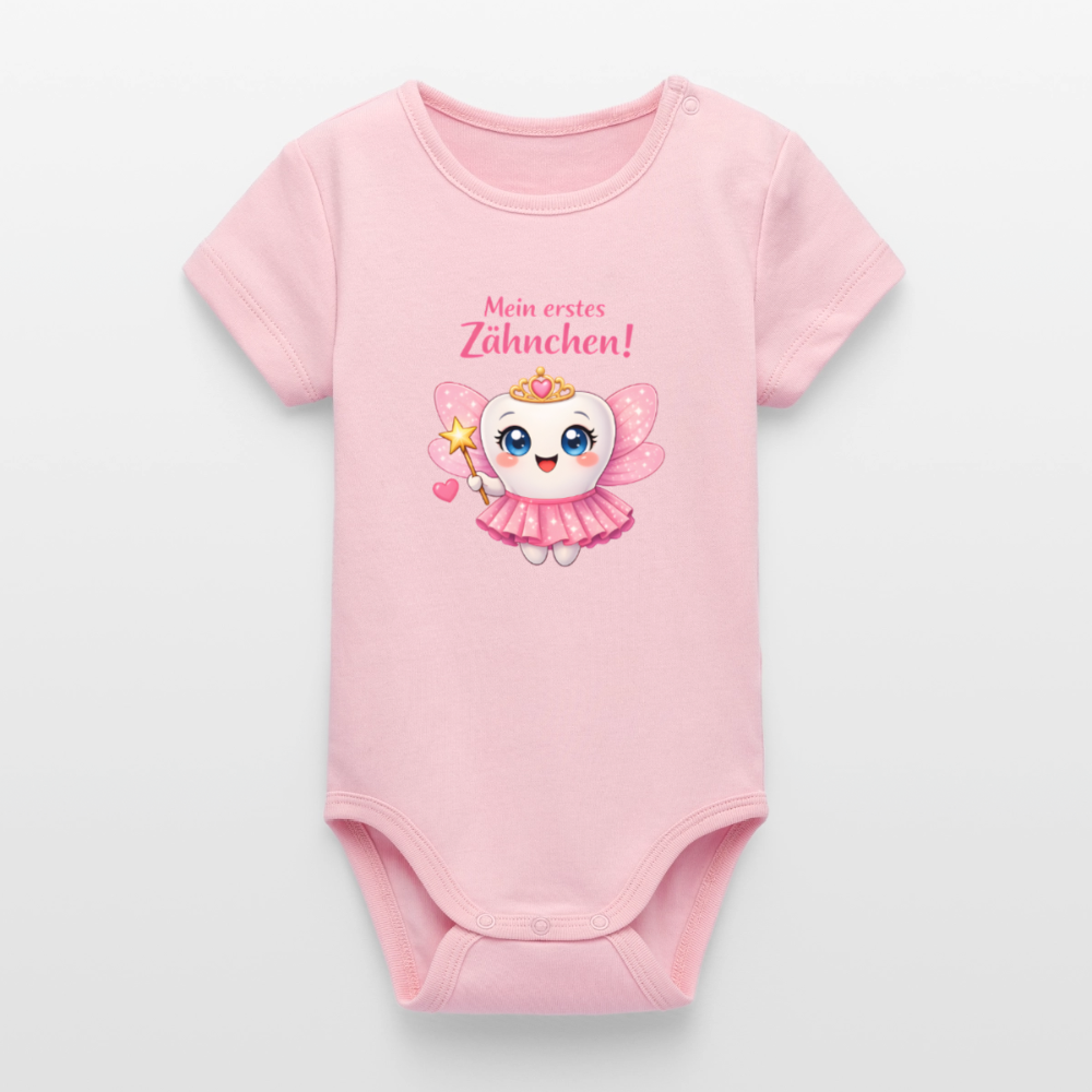 Erstes Zähnchen Rosa - Babybody - cotton pink